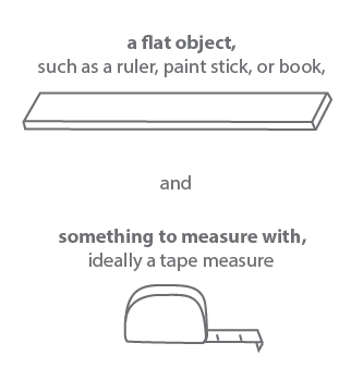 Items needed to take faucet measurements